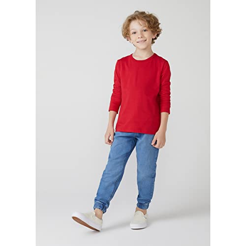 Camiseta Básica Infantil Unissex Manga Longa Hering Kids - Vermelho 006