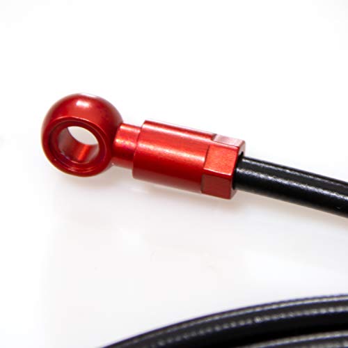 Farbetter 2500Mm Bicycle Hydraulic Disc Brake Hose Kit For Shimano Bh90 System, Including Banjo Adapter, Red/Gold/Silver (Red) #TOP3