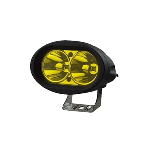 Phare moto LED antibrouillard jaune feu de travail blanc d'inondation tout-terrain