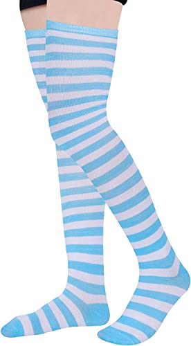 Striped Thigh High Socks - Christmas Over the Knee High Stockings for Women Teen Girls2