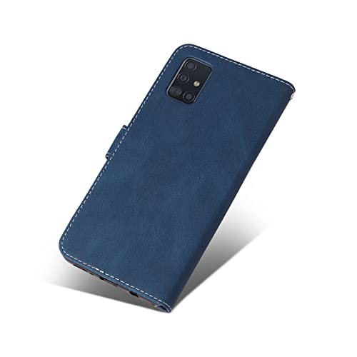 ZHXNCASO Capa para Samsung Galaxy A51 Flip Carteira Capinha 3 Cores Estilo Contraste com Compartimen