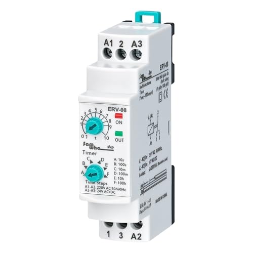 Relais temporisé multifonctionnel ERV-08 pour optimiser l'éclairage et la gestion des moteurs