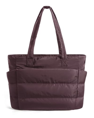Image of BAGSMART Tote Bag for Women, Lightweight Puffy Tote Bag with Compartments Shoulder Bag Handbag for Travel, Work, Gym | Lightweight
