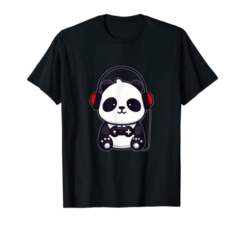 Gaming Panda Gamer Videojuegos PC Consola Camiseta