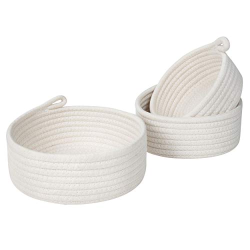 MINTWOOD Design Set of 3 Cotton Rope Nesting Bowls, Small