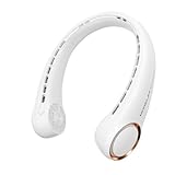 Morelax Ventilatore da Collo Portatile, 4000mAh USB Ricaricabile, Senza Pale Silenzioso, 3 Velocità Regolabili - Ideale per Ufficio, Viaggio, Sport e Attività All'aperto