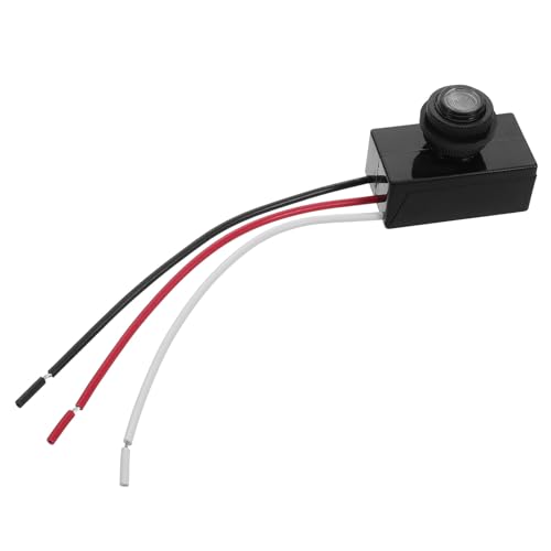 IWOWHERO Interruttore Automatico Crepuscolare per Luci Esterne da Giardino e Lampioni Stradali con Rilevatore Fotoelettrico, Alta Sensibilità e Basso Consumo, Plastica e Componenti