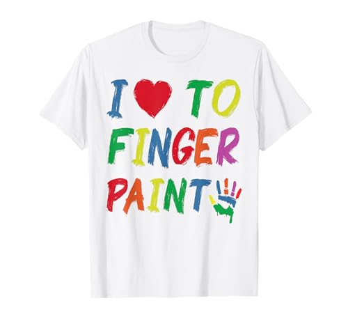 I Heart Love To Finger Paint I'm Paint Cute Valentines Day T-Shirt