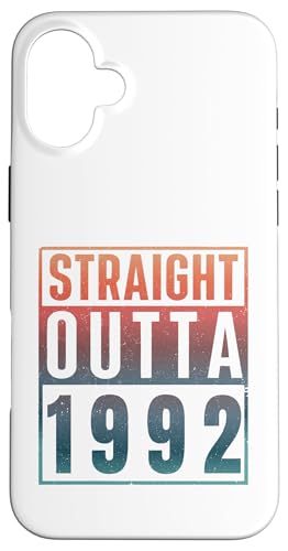 Straight Outta 1992 Birth Of Birthday Classic 1992 Vintage �X�}�z�P�[�X iPhone 16 Plus �p