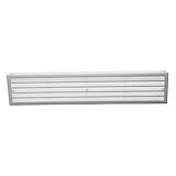 18x4'' Inch Bathroom Door Air Vent Grille Two Sided White Ventilation Cover No Screws Included (17.7' x 3.60' Inch) (White)