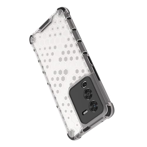 Image of Lustree TPU Honey Comb Armor Shock Proof Back Cover for for VIVO V25 PRO (Transparent)