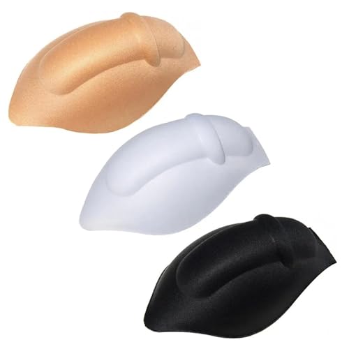 Generic 3PC Men's Enlarge Enhancing Cup Sponge Pad for Swimming Trunk Swimwear Shorts, Enjoy Others' Envy or Admiration Eyes(Black)