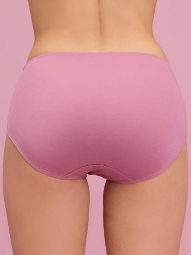Image of NYKD by Nykaa Cotton Stretch High Rise Full Brief Panty | Everyday Comfort | with N-Fresh Technology that Keeps Bacteria and Odour Away Making You Feel Fresh - NYP104,Assorted 14,S