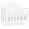 Sweetpea baby jasmine 4 in 1 convertible crib in white 3 mattress height settings greenguard gold certified metal mattress support solid new zealand pinewood  urban country home decor