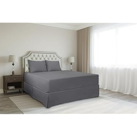 Premium Egyptian Cotton Bedskirt by Cotton Metrics Linen Cover