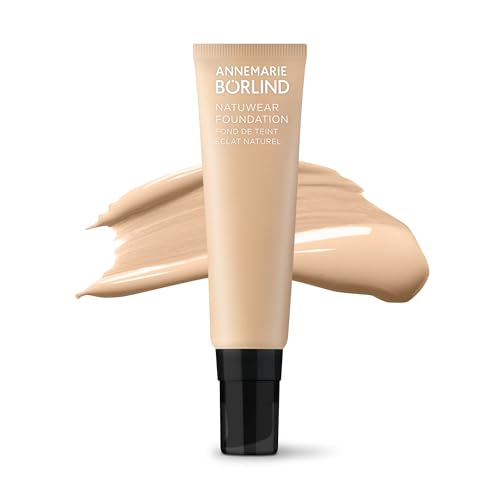 ANNEMARIE BÖRLIND Naturwear Foundation Beige (30 ml) - Conceals Unevenness, Dark Circles, Redness and Pigment Spots, Vegan