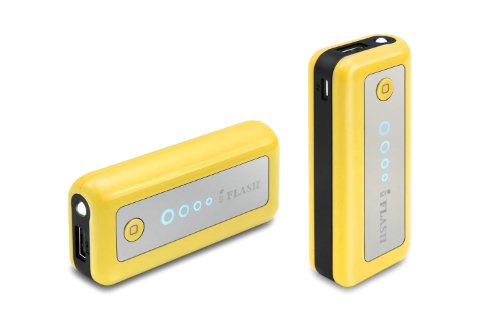 iFlash 4400mAh Backup External Battery Pack Charger with built-in Flashlight for iPhone 6 Plus / 5S/5C/5/4S/4, all iPhone, iPad, iPod models; Android Smartphones: Samsung Galaxy S5/S4/ S3 S III I9300, Galaxy S2 S II I9100, Galaxy Note 2/3/4, Galaxy Note / HTC Sensation, One X, One S, Thunderbolt, EVO / Nokia N9 lumia 900 800 / Motorola Triumph, Droid 3 X X2 Bionic Razr; PS Vita; GoPro; and More Mobile Devices [Yellow Color, Retail Package]