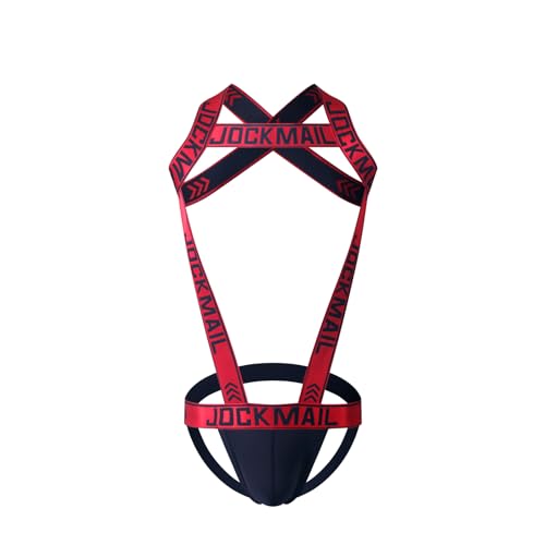 Mens Harness Sport Shoulder Strap with Jock Strap Fitness One-piecs Harness with Jockstrap Bodysuit2
