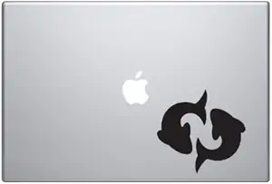 Pisces Zodiac Sign Fish Water Neptune Horoscope - 5 inch Black Vinyl Decal Sticker for Cars, Laptops, and Windows – Durable, Weatherproof, Easy to Apply