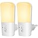 LOHAS LED Nachtlicht Steckdose, 1W mit Dämmerungssensor, Dimmbar(5-80LM), Warmweiß 3000K, Auto Ein/Aus, Baby Lampe fur Flur, Schlafzimmer, Treppe, Kinderzimmer Nachtlicht, 2er Pack
