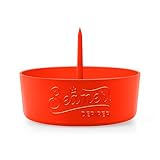Beamer DePiper Blood Orange Ashtray with Built in Cleaning Poker Spike Tool to Clean out Pipes and Bowls Quickly and Mess Free and Beamer Smoke Sticker