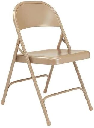 Folding Chair, Steel, Beige, PK4