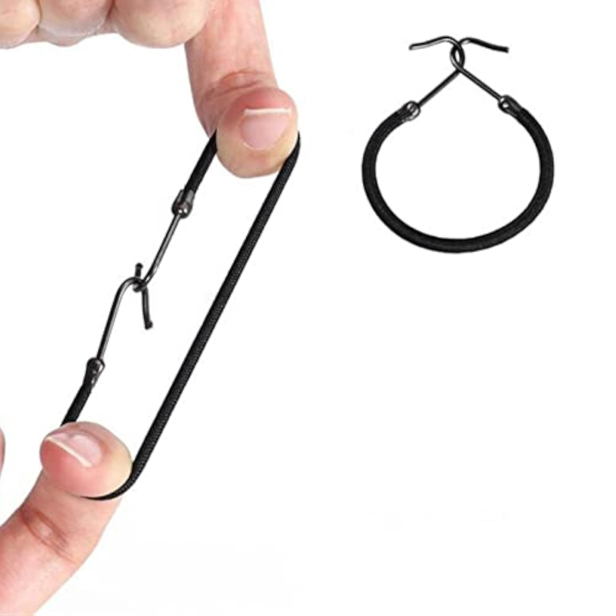 Pack of 10 Ponytail Hooks Holder Bungee Bands Hair Ropes