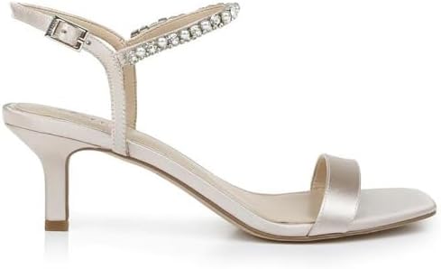 Jewel Badgley Mischka Women's Lalita Heeled Sandal, Champagne, 6.5 | Image 1