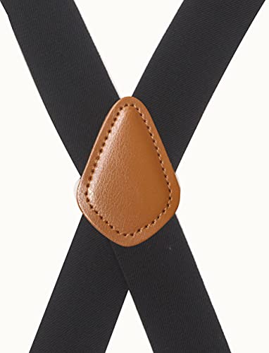 Image of Adjustable Elastic Suspenders for Men's and Women's with X Back Suspenders for Casual & Formal