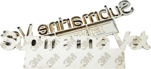Image of 2pcs Metal Submarine Vet Edition Side Emblem Badge Sticker Decal Replacement for All Pickup Truck Car Truck Motorcycle (Silver Black)