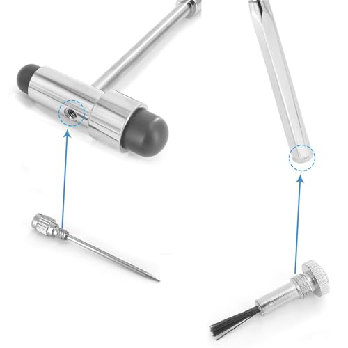 Reflexhammer,Reflexhammer mit Pinsel und Nadel