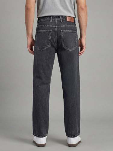 Image of Urbano Fashion Men's Relaxed Fit Washed Denim Jeans Non-Stretchable