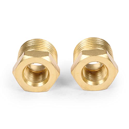 Buje hexagonal reductor NPT 3/8 a 1/8 de latón resistente U.S. Solid para tuberías 3