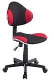 Fauteuil de Bureau Réglable en Hauteur Bastian - Chaise de Bureau Ergonomique à roulettes Rembourrée Revêtement en Mailles - Capacité de Cha, Couleur:Rouge