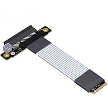 Pcie 4.0 M.2 NVMe to PCI Express x4 Extender Adapter Cable with Metal Shield for PCIe x4 SSD RAID, LAN, Capture Cards to M.2Ultra SSD, M-Key Extension 15cm, K42ST