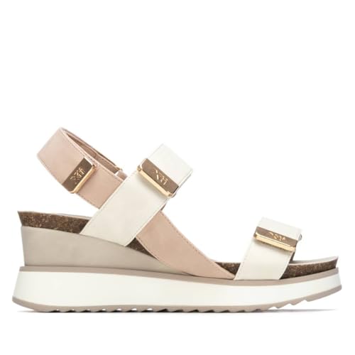 XTI   Sandalia Mujer Blanco   Calzado Cómodo y Versátil   Moda casual   Modelo 14282207 (Talla 39)