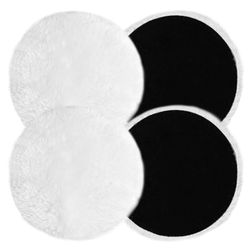 Annlpoy 4pcs almohadilla pads de pulido de lana pulir coche 125 mm para Pulidora Rotorbital,Compatible con Bosch y Otras Marcas, Ideal para Automóviles, Madera, Barcos