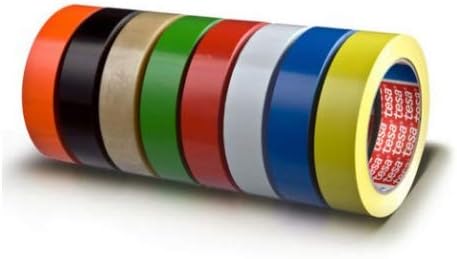 Tesa 4104-Red-19x66-96 Coloured Premium Quality Packaging Tape, 6600 cm Length, 1.9 cm Width, Red, Pack of 96