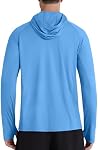 Roadbox Sun Hoodie Men UV Protection Long Sleeve, UPF 50+ Fishing Shirts with Mask, Lightweight Hiking Outdoor Rash Guard