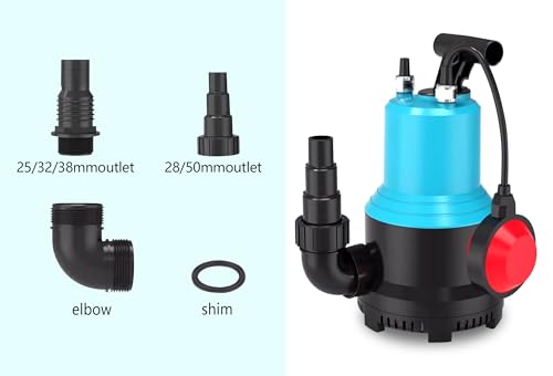 1/2HP Automatic Submersible Water Pump, 4080GPH Sump Pump Portable Electric Utility Pump Removal for Pool Draining Basement Hot Tubs Garden Pool Cover Pond with 35ft Power Cord - Thumbnail 4