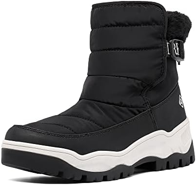 DREAM PAIRS Women's Winter Snow Boots Waterproof Insulated, Warm and Comfortable Faux Fur Ladies Ankle Booties Fashion Short Boots,Sdsb2204W,Black,Size 9