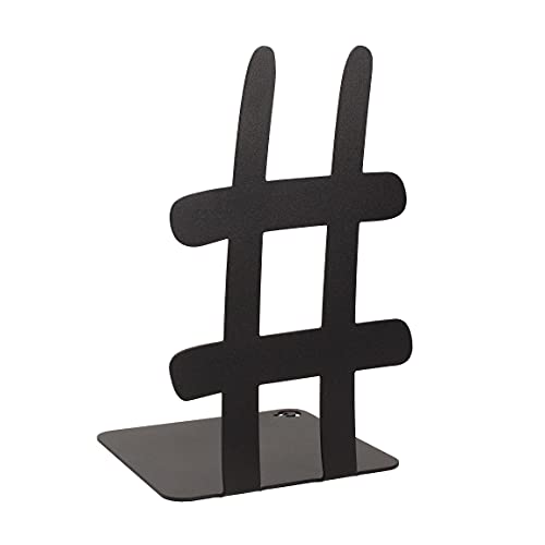 GAMET® - Sujeta Libros de Metal -Hashtag- 1 Pieza. Sujetalibros, Soporte para organizar Libros, revistas Ideal para estantería o Escritorio.