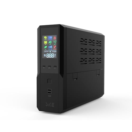 SKE 1500VA/900W Small UPS Battery Backup & Surge Protector for