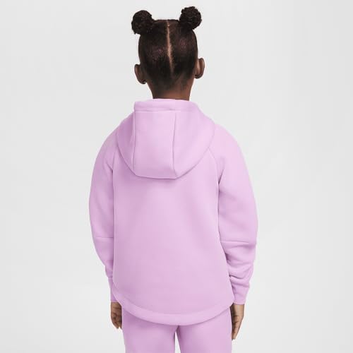 Nike Sportswear Tech Fleece Big Kids' (Girls') Full-Zip Hoodie (FD2979-632, Beyond Pink/Black/Black)2