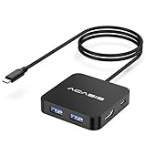 ACASIS USB-C ハブ (6-in-1) 10Gbps高速データ転送100W USB PD対応4K 60Hz HDMI USB-A 3.1 3ポート拡張 Type-C 3.1ポート1個 USBスプリッターアダプター MacBook、Mac Mini、Surface Pro、XPS、ノートパソコン、USB Cデバイス用(60cm ケーブル)