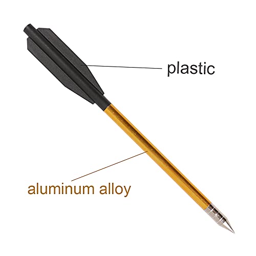 Huntingdoor 6,3\ Aluminium Armbrust Pfeile Bolzen für 50 lb / 80lb Pistolenarmbrust Erwachsene Armbrust Jagd Präzisionsziel Armbrustpfeile 36/60 Pack (36 Stück)