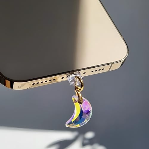 Agromusk 4pcs Kindle Charm Cute Moon Star Heart Butterfly Sun Catcher Phone Type C Dust Plug Charm Accessories Compatible With Kindle Paperwhite 2021 Released phone Usb C Devices Port Cover - image 4