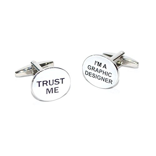 Gtr Men's Cufflinks X2BOCO047 Trust me I'm a Graphic Designer