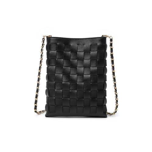 Image of Woven Small Crossbody Bags Cell Phone Purse for Women Teen Girls Small Shoulder Phone Bag