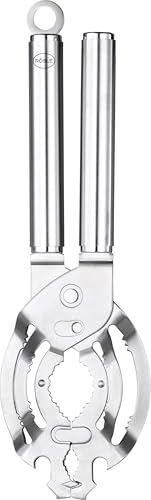 RÖSLE Deckelöffner, für Schraubgläser oder Flaschen, Edelstahl, Gläseröffner, Kapselheber, mit Aufhängeöse, silbern, Silberfarben